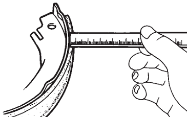 Brake lining measurement