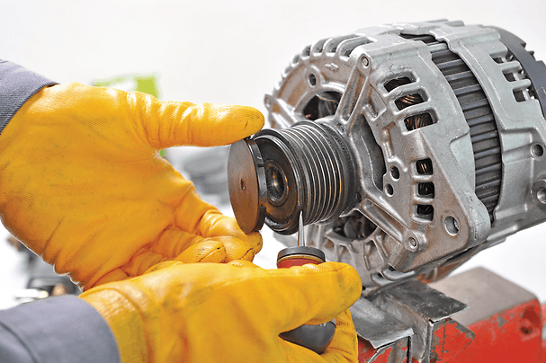 Image Alternator Pulley and Protection Cover